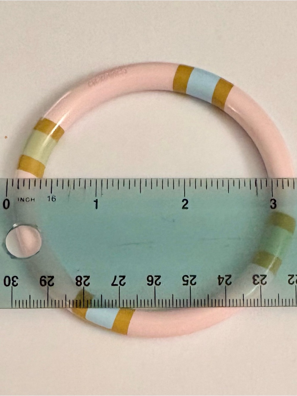 Hermès Rose H Equipe Lacquered Wood Bangle Bracelet Size T3 (M) - Picture 9 of 9